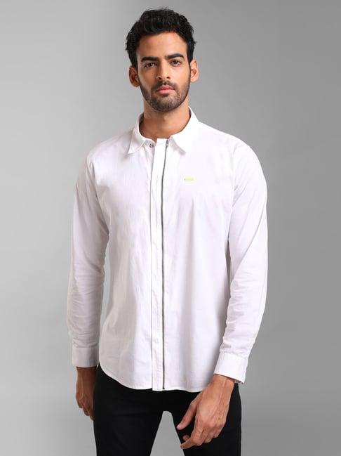 kazo white slim fit  shirt