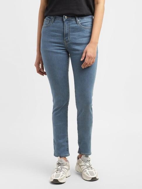 levi's 721 blue skinny fit mid rise jeans