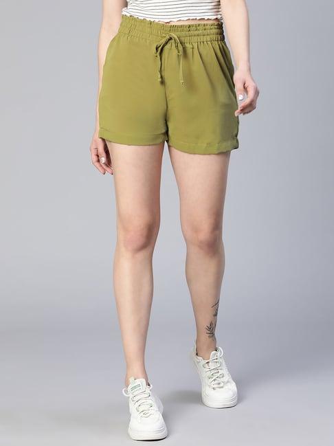 oxolloxo olive relaxed fit shorts