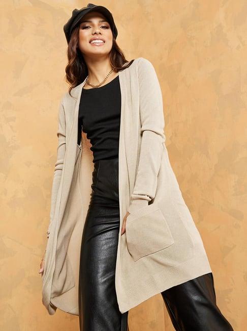 styli beige cardigan