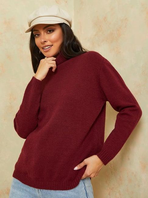 styli turtle neck regular length boxy fit sweater