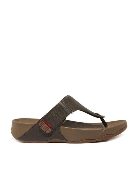 fitflop men's brown thong sandals