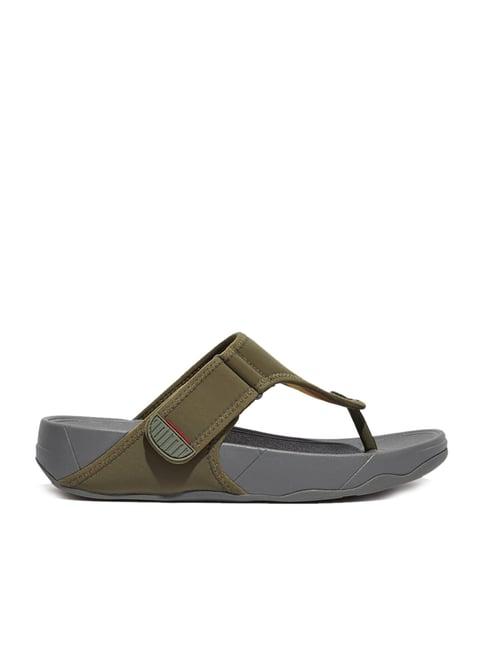 fitflop men's green thong sandals