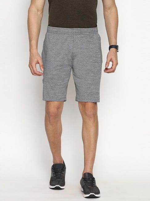 van heusen performance regular fit swift dry odour shield jacquard mesh shorts - grey melange