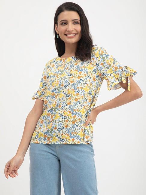 fablestreet multicolor floral print top