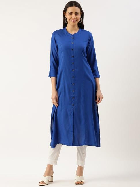 amukti blue a line kurta