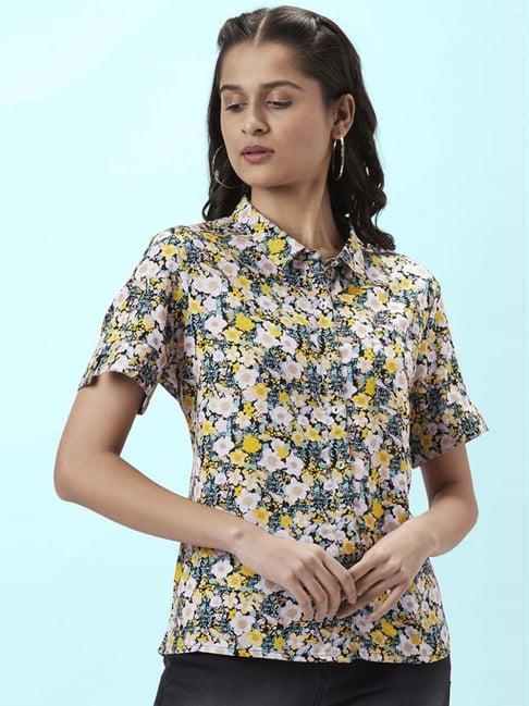 honey by pantaloons black printed shirt