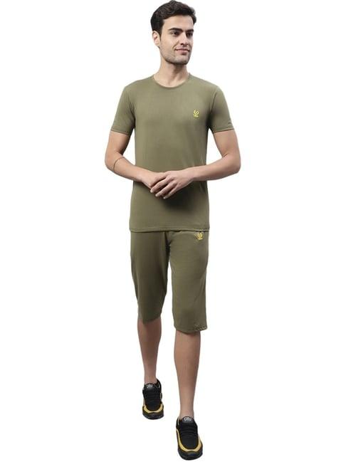 vimal jonney olive cotton regular fit tracksuit