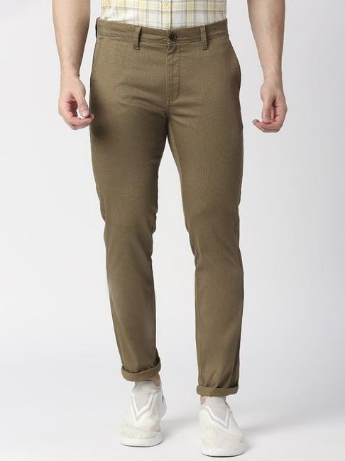 dragon hill olive green slim fit trousers