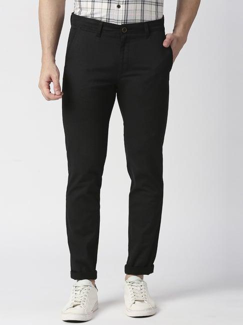 dragon hill black slim fit trousers