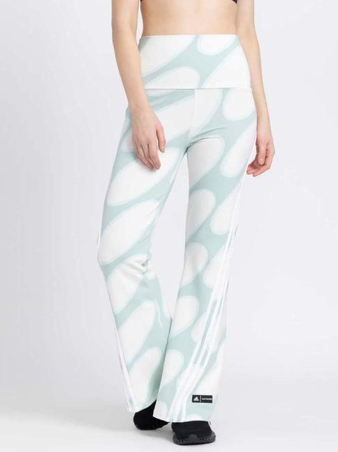 adidas white cotton printed track pants