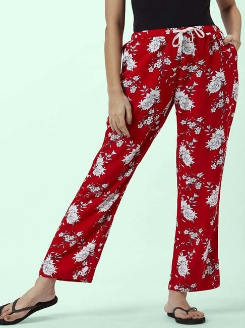 dreamz by pantaloons red printed pyjamas