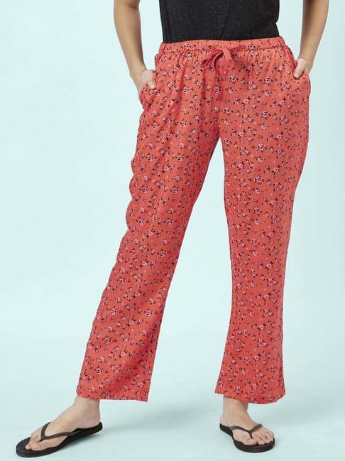 dreamz by pantaloons orange printed pyjamas