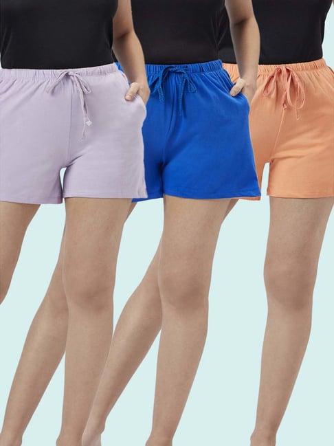 dreamz by pantaloons lilac blue cotton shorts