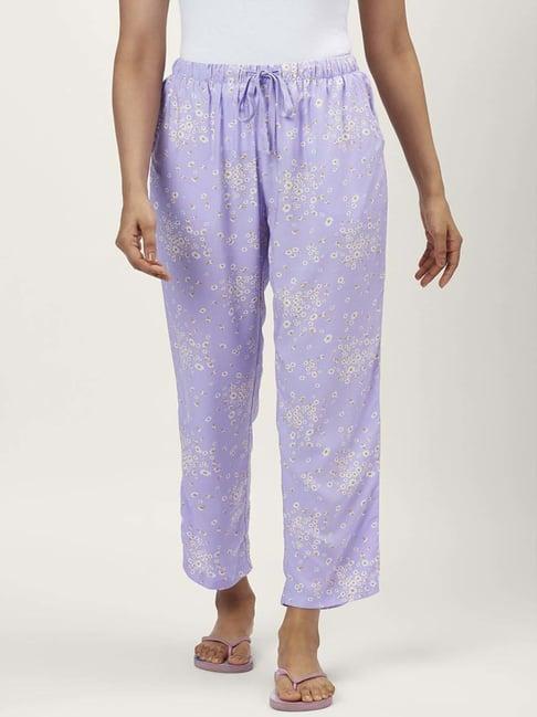 dreamz by pantaloons lilac floral print pyjamas