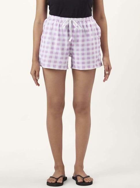 dreamz by pantaloons pink cotton chequered shorts