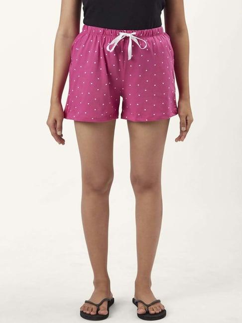 dreamz by pantaloons pink cotton polka dots shorts