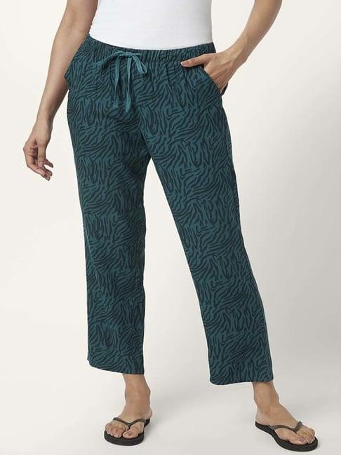 dreamz by pantaloons teal green animal print pyjamas