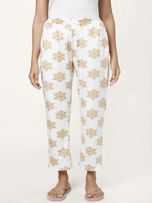 dreamz by pantaloons white printed pyjamas