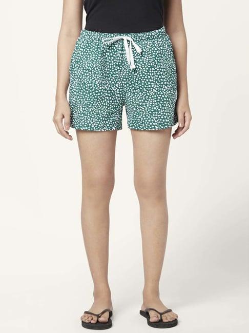 dreamz by pantaloons teal green cotton animal print shorts