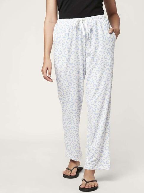 dreamz by pantaloons white cotton animal print pyjamas