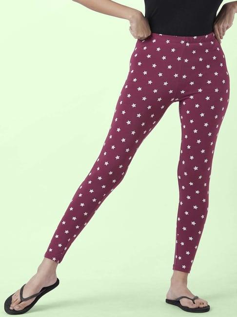 dreamz by pantaloons maroon cotton printed pants