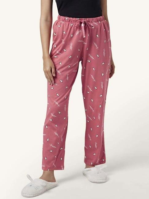 dreamz by pantaloons pink cotton printed pyjamas