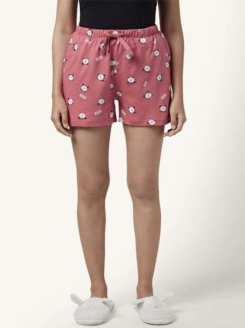 dreamz by pantaloons pink cotton printed shorts