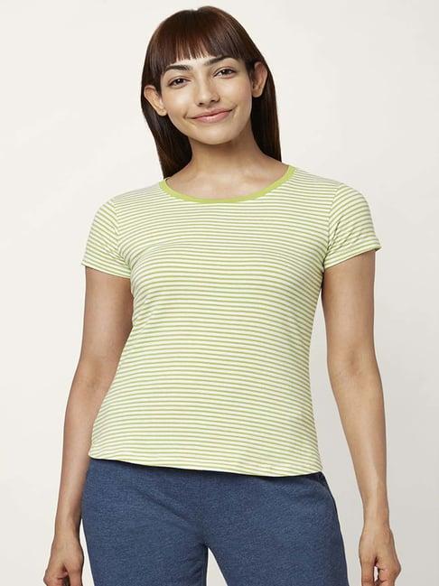 dreamz by pantaloons green cotton striped top