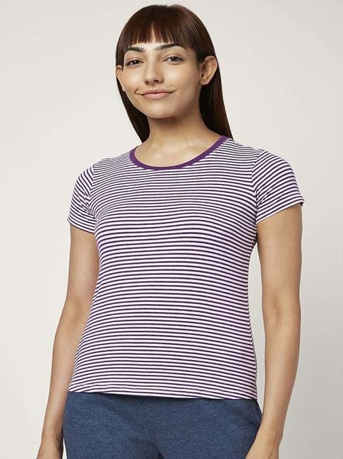 dreamz by pantaloons purple cotton striped top