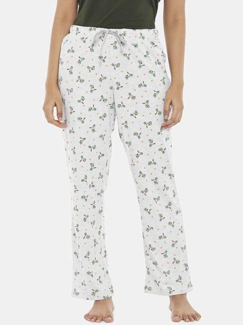 dreamz by pantaloons grey cotton printed pyjamas