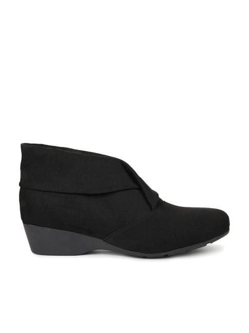 inc.5 women's black wedge booties