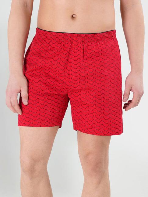 u.s. polo assn. red printed cotton boxers