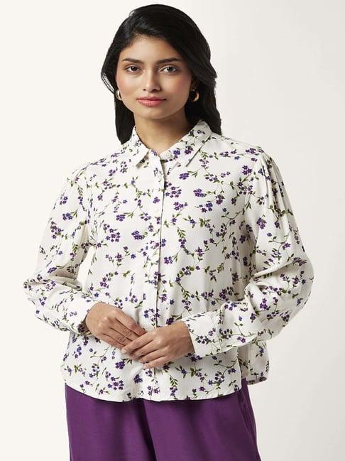 honey by pantaloons off-white printed shirt