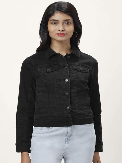 honey by pantaloons black regular fit jacket