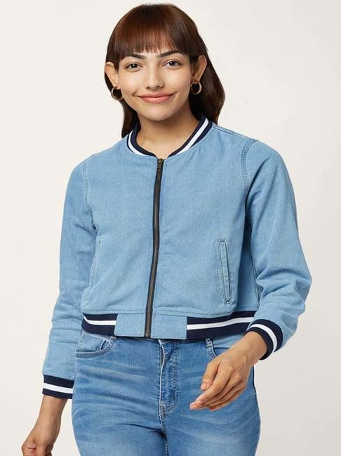 honey by pantaloons blue regular fit jacket