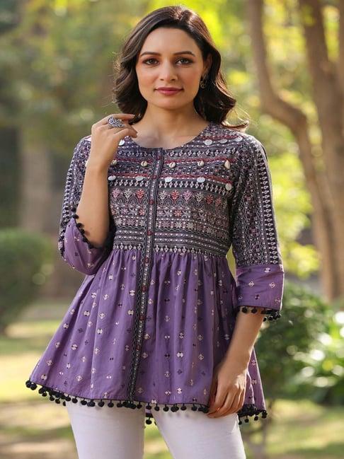 juniper purple printed tunic