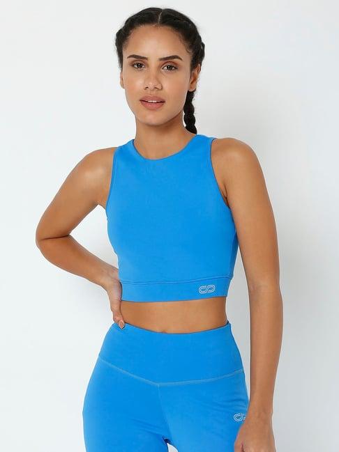 silvertraq blue relaxed fit crop top