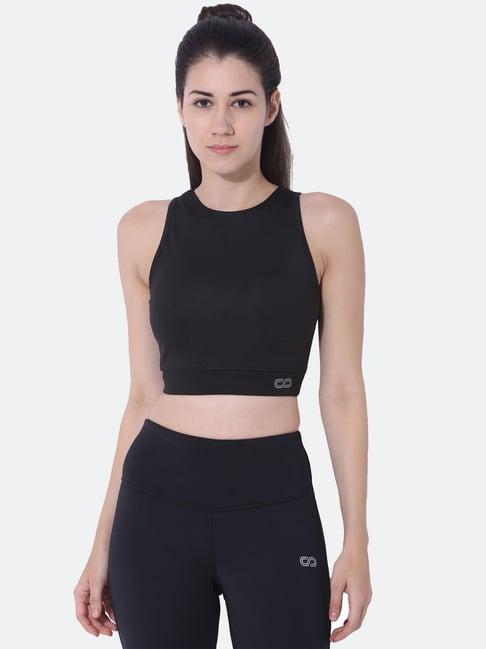 silvertraq black relaxed fit crop top