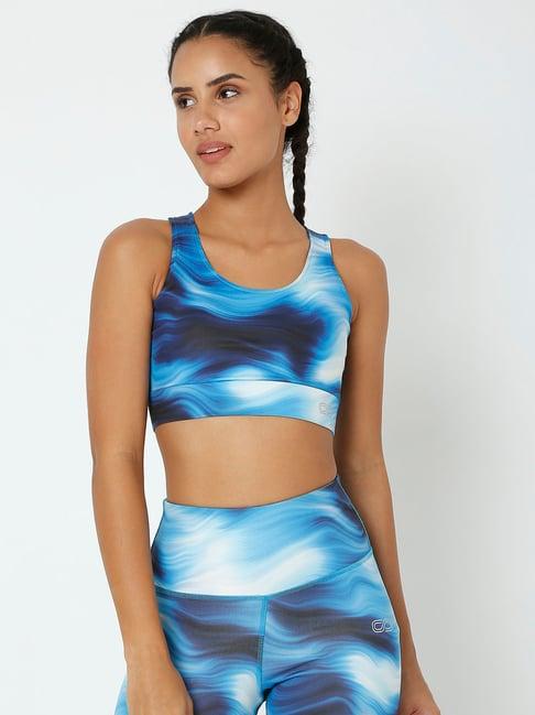 silvertraq blue & white tie - dye crop top