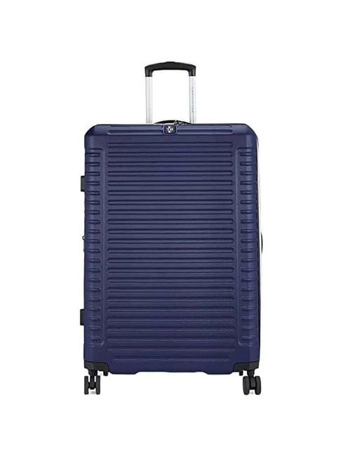 tommy hilfiger navy 8 wheel medium hard cabin trolley - 46 cm