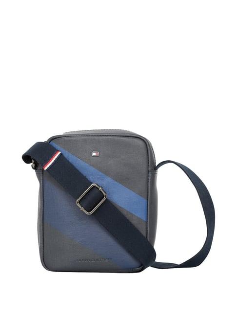 tommy hilfiger navy striped small cross body bag