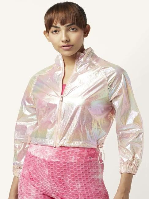 ajile by pantaloons pink regular fit jacket