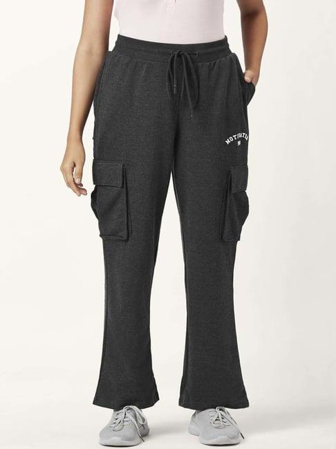 ajile by pantaloons grey cotton track pants