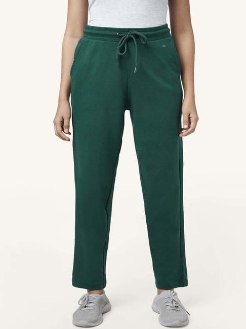 ajile by pantaloons green cotton track pants