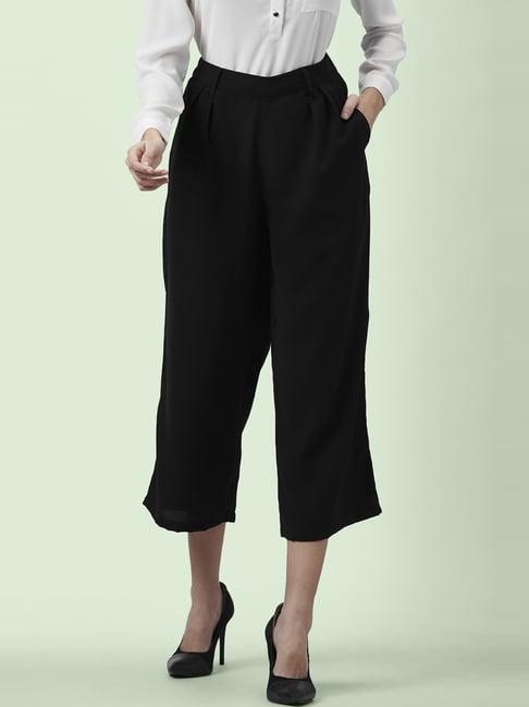 annabelle by pantaloons black high rise culottes