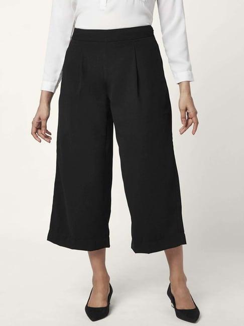 annabelle by pantaloons black high rise culottes