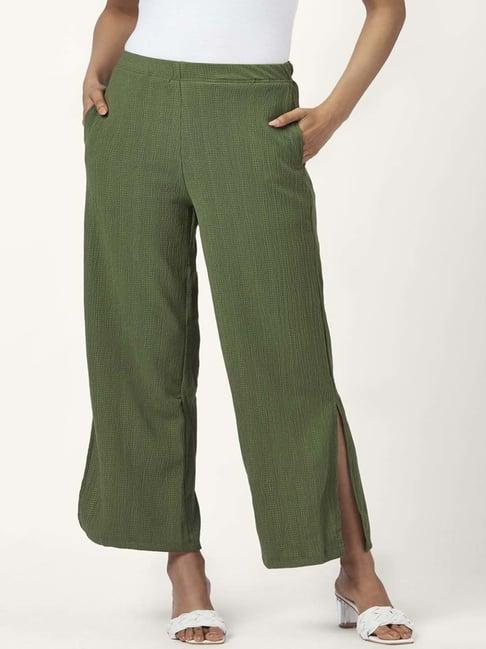 honey by pantaloons green high rise palazzos