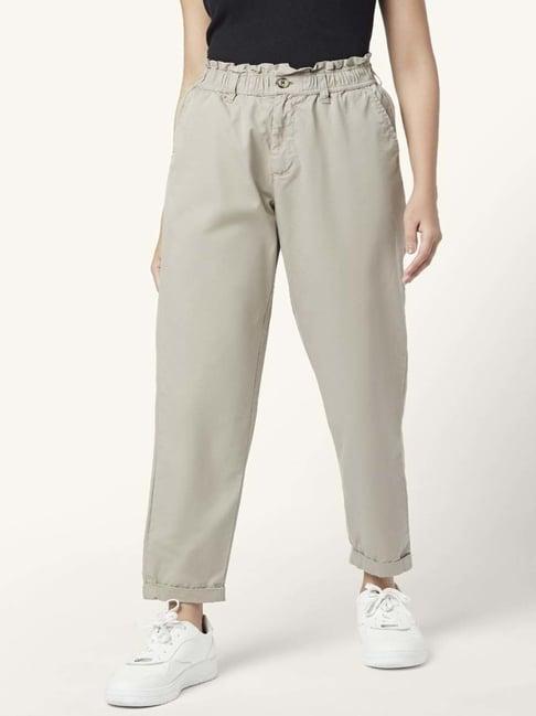 honey by pantaloons beige cotton pants