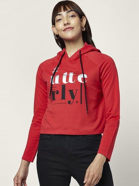 honey by pantaloons red cotton printed sweatshirt